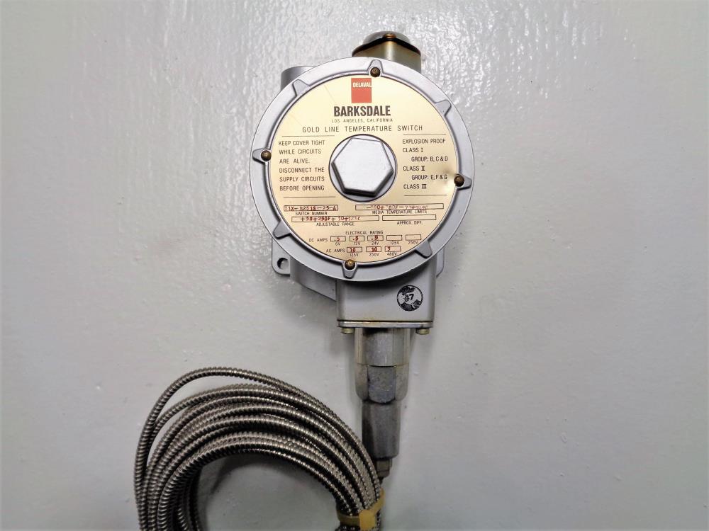 Barksdale Explosion Proof Gold Line Temperature Switch T1X-251S-25-A